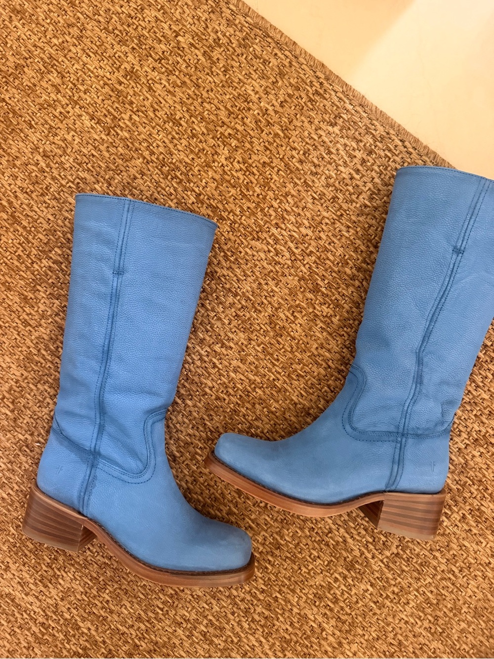 BRAND NEW FRYE CAMPUS 14L BOOTS 100% LEATHER - BLUE